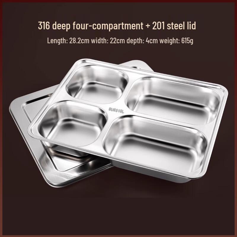 

AVADEN Stainless Steel Divided Lunch Box