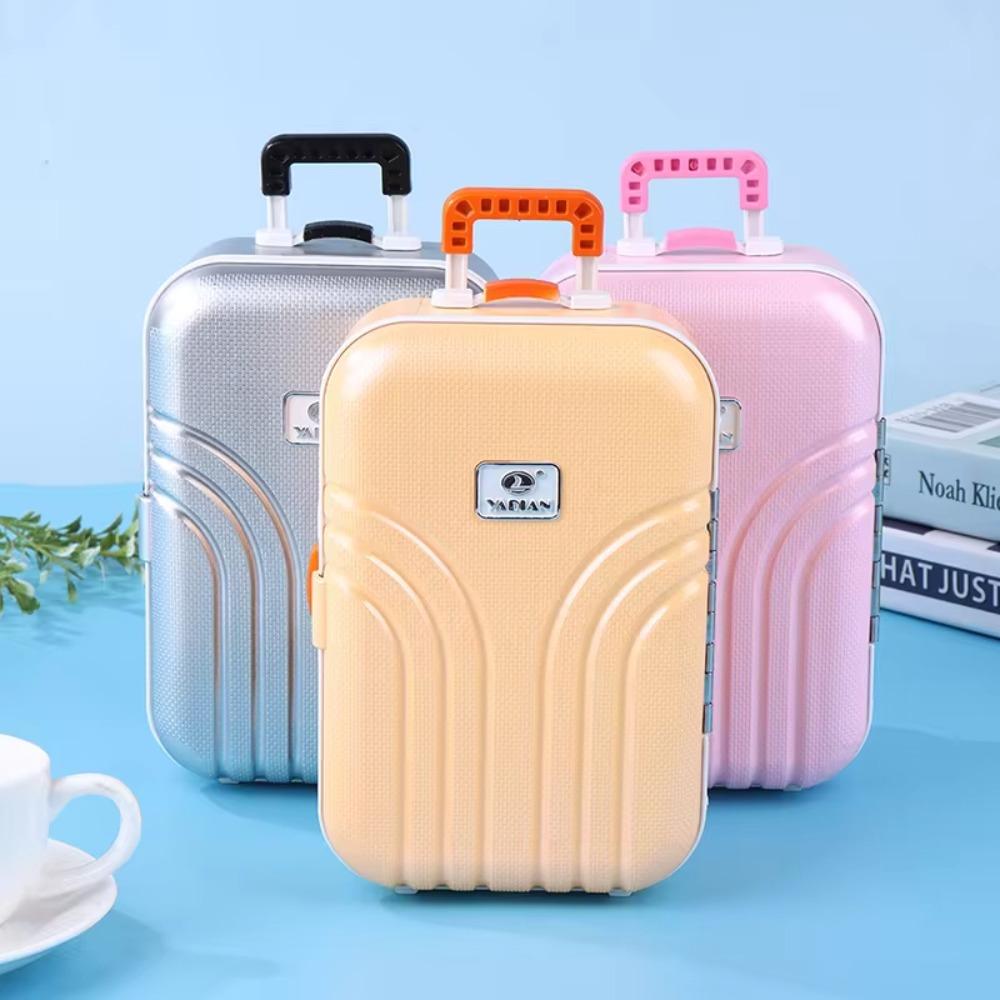 Scene Decor Miniature Portable Trunk Mini Dolls Luggage Box Model  Dolls Accessories