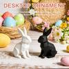 3D Printed Geometric Easter Bunny Statue, Modern Minimalist Bunny Figurine For Home Decor