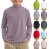 Boy And Girls Color Long Sleeved T-shirt Round Neck Color T-shirt