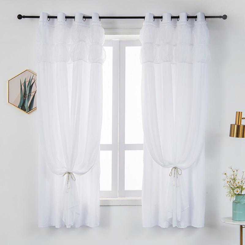 Verträumte Fenstervorhänge, maschinenwaschbar, doppellagig, isolierte Verdunkelungsvorhänge für Schlafzimmer