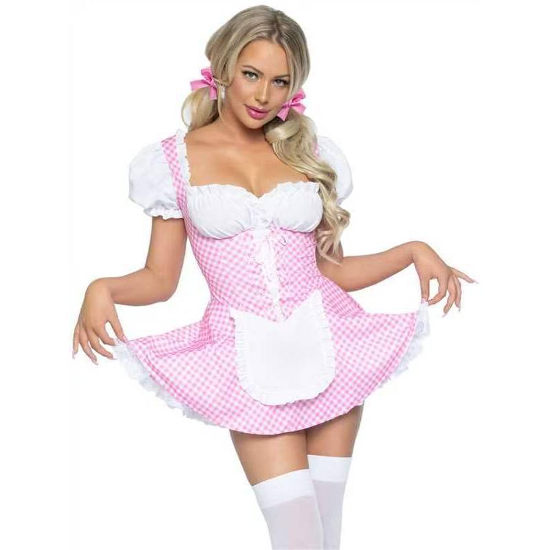 Cosplay-Hausmädchen-Outfit im Spiel-Thema aus Polyester für Sommer-Anime-Events