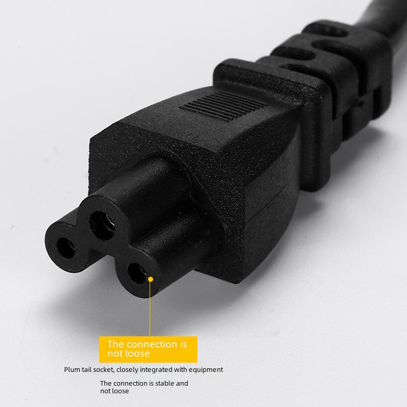 Cable adaptador de alimentación universal para portátil con enchufe C5, compatible con estándares de EE. UU., UE y Reino Unido.