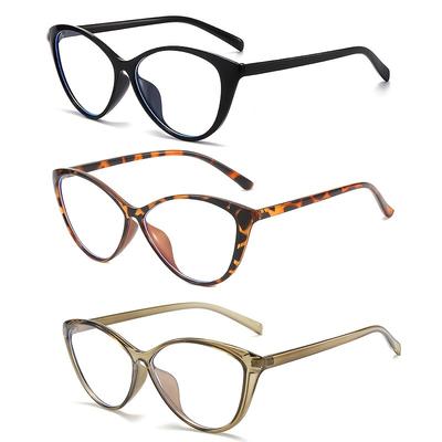 3PCS Korean Anti Radiation Cat Eye Eyeglasses for Women Men Computer Optical Glasses