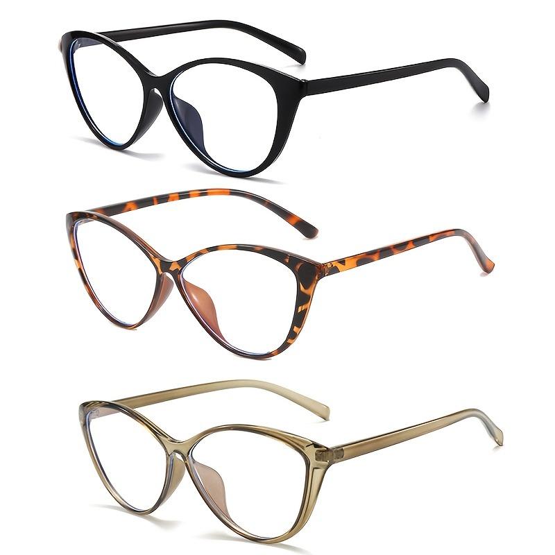 3PCS Korean Anti Radiation Cat Eye Eyeglasses for Women Men Computer Optical Glasses
