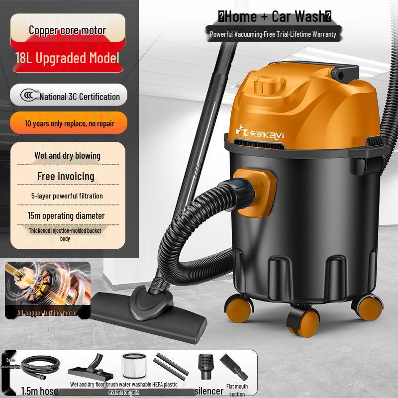 High-Power Household Vacuum Cleaner: Strong Suction for Car, Floor, Carpet, and Grout Cleaning