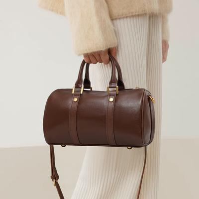 Retro Strukturierte Kleine Tasche für Damen Neuer Stil Koreanische Vielseitige Umhängetasche Boston Mode Handgepäck Kissen-Tasche