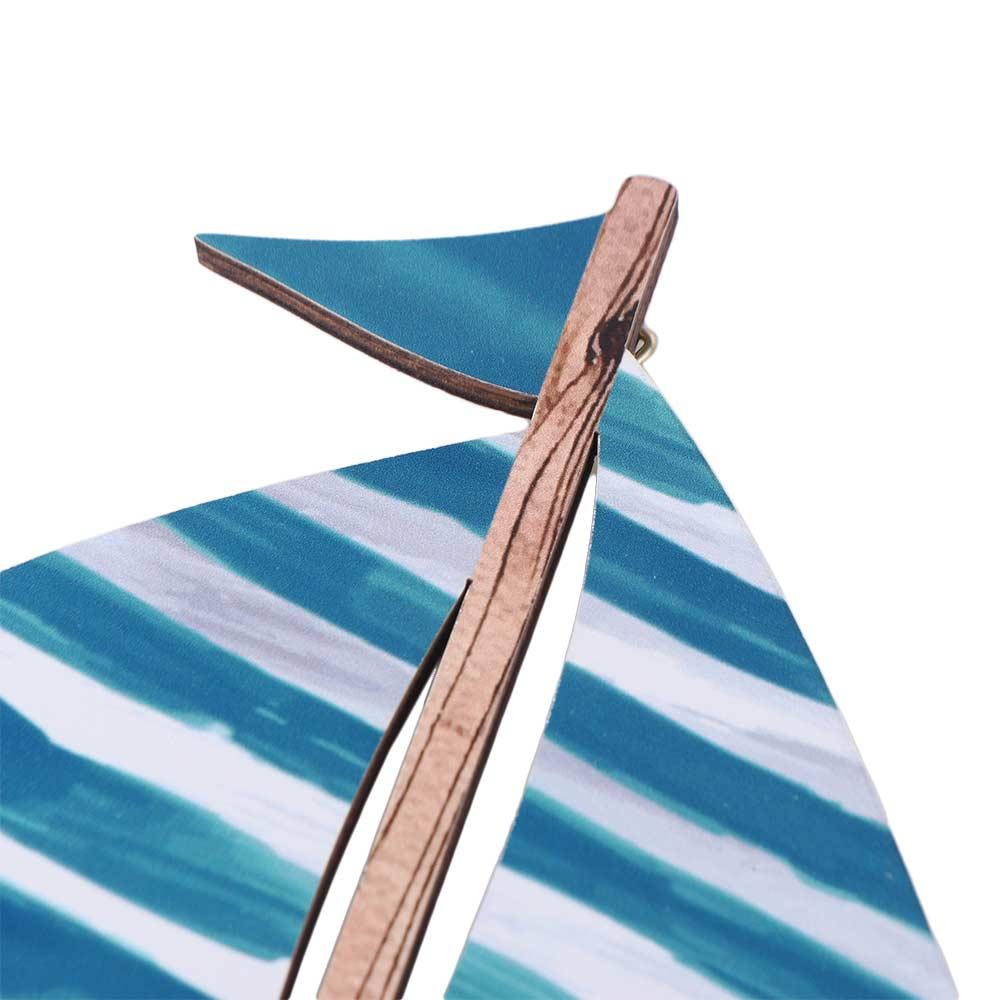 Hawaiian Style Sailboat Hanging Sign Ocean Theme Ocean Sailboat Decor  For Summer Home Room