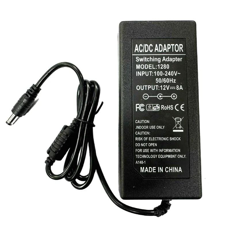 Power Adapter 12V 5A 6A 8A Universal Power Supply Charger AC To DC Adapter Transformers For LED Light Strip Laptop EU US Plug