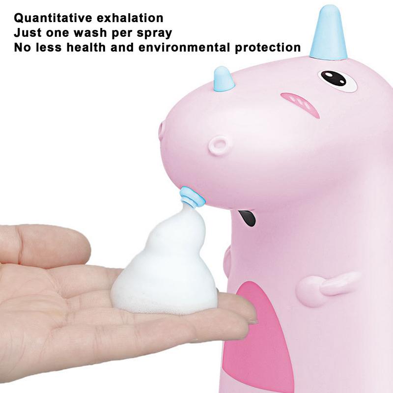 Cartoon Automatic Soap Dispenser Touchless Hand Soap Dispenser For Kids Cute Dinosaur Foam Dispenser For Bathroom Countertop