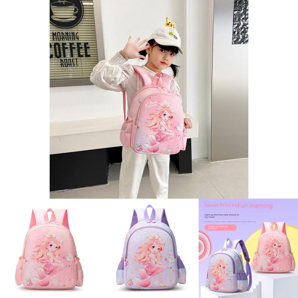 Cartoon Mermaid Childrens Backpack With Nylon Material And Shockproof Design For Kindergarten And School Use