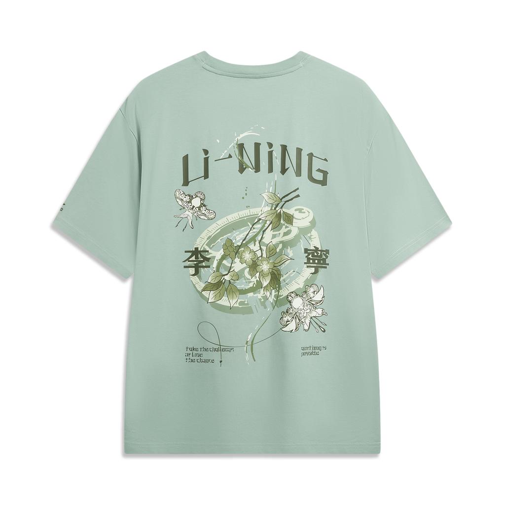 Li-Ning Loose Fit Round Neck Letter Couple T-Shirt Unisex Tops ATSW309-5