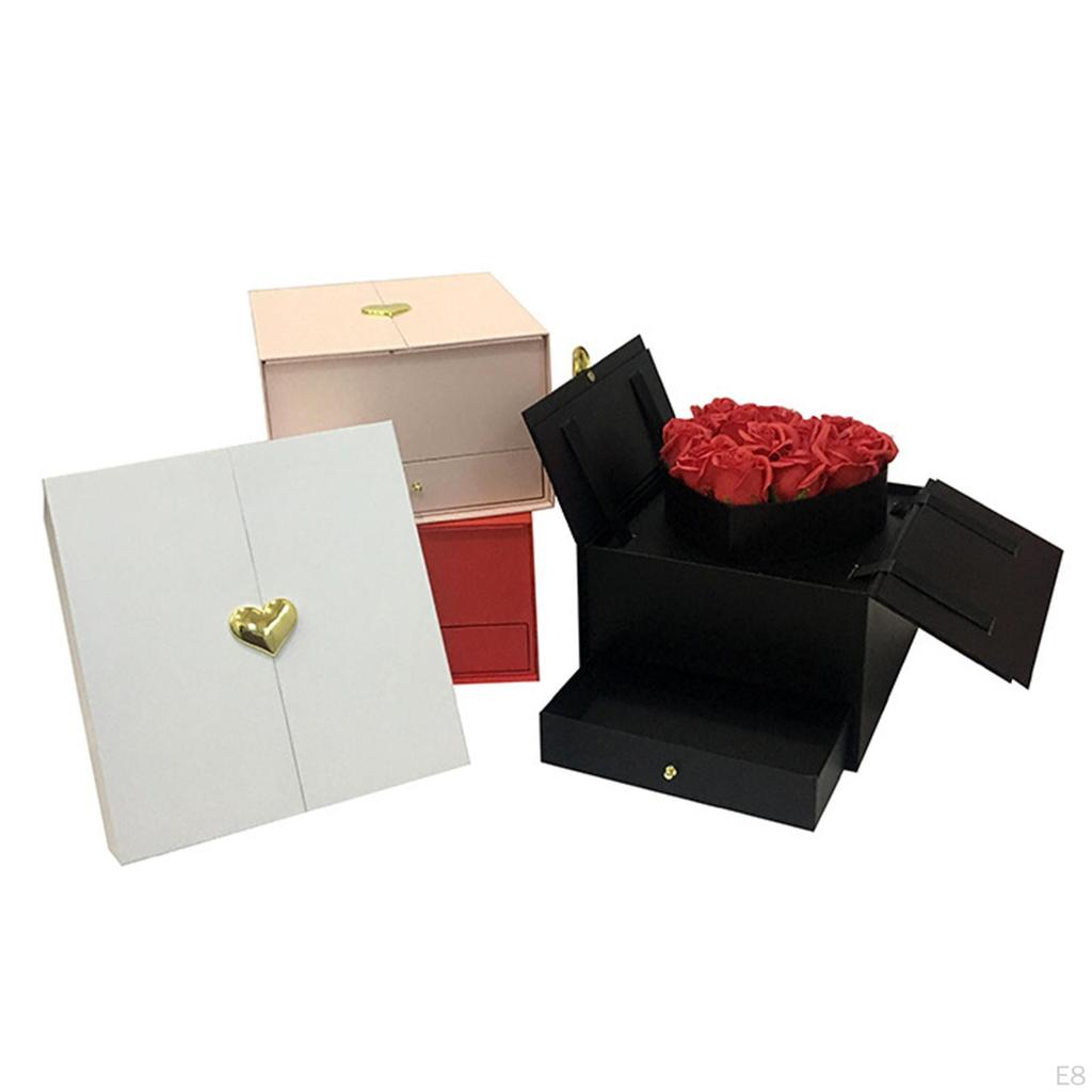 Empty Flower Arrangement Gift Box 9.8x9.2x6inch Cardboard Material Versatile with Drawer for Florist