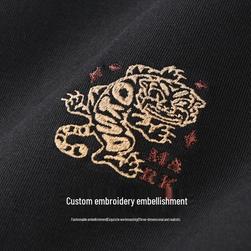 Mark Fairwhale Men's Embroidered Round Neck T-Shirt