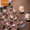 Sky Cute Kitten 6D Embossed Nail Art Stickers for Birthday Party DIY