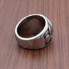 Punk Vegvisir Viking 316L Stainless Steel Rings Futhark Runes Slavic Ring Triangle Odin Nordic Jewelry