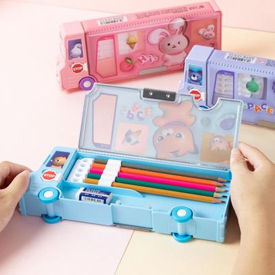 35296 Cartoon Multifunctional Pencil Case for Primary Students - Creative Large Capacity Boy's Style