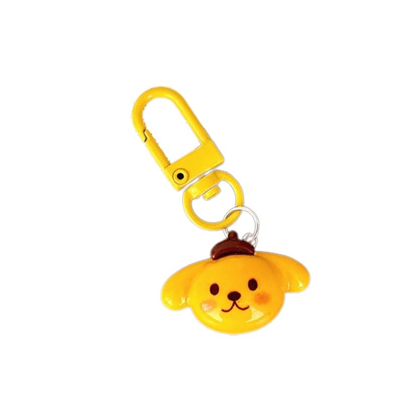Lovely Cartoon Round Face Keychain Pendant Japanese Style Sweet And Cute Girl Heart Bookbag Accessory Bff Gift