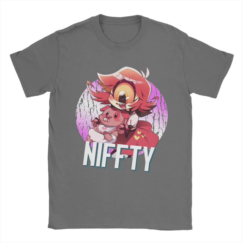 Men's T-Shirt Hazbined Hoteled Niffty Fun Cotton Tees Short Sleeve  T Shirts Round Neck Tops Birthday Present