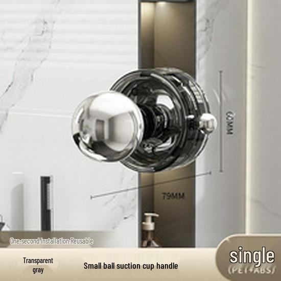 No-Drill Suction Cup Handle for Glass Shower, Sliding Doors, and Refrigerators