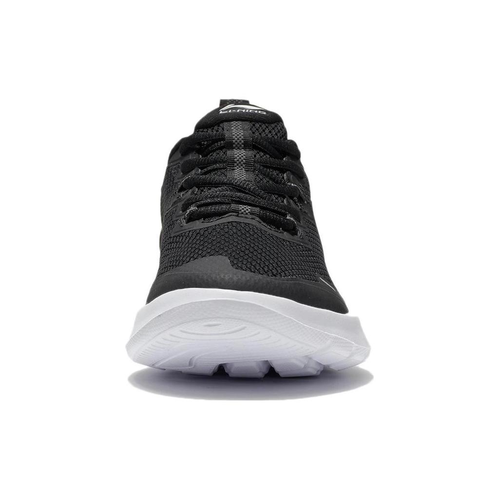Li Ning Reflective Slip Resistant, Abrasion Resistant, Breathable Low Top Casual Running Shoes Women's Black White ARST090-1