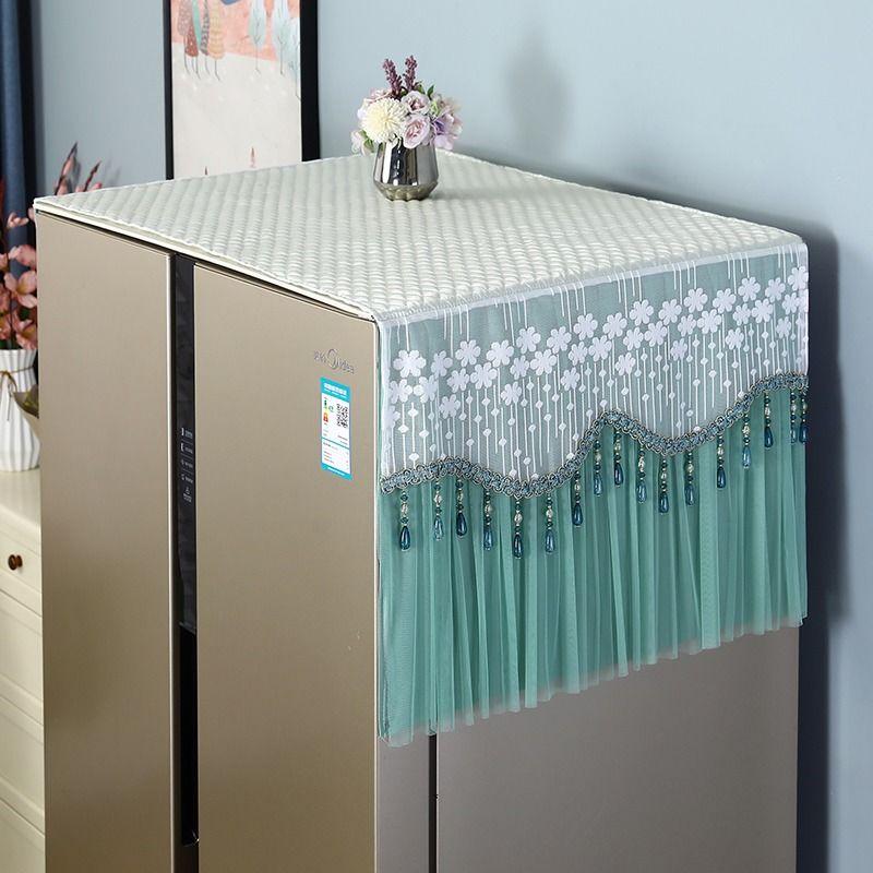 Kühlschrank Staubschutz Abriebfest und Sonnenschutz Mikrowellenherd Staubschutz Tuch Modern Minimalistisch Kühlschrankabdeckung