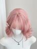 Ashely Pink Wig Short Bobo Curly 14inch Sweet Cosplay Wigs for Women Lolita Headband Wig Heat Resistant Matte Synthetic Wigs