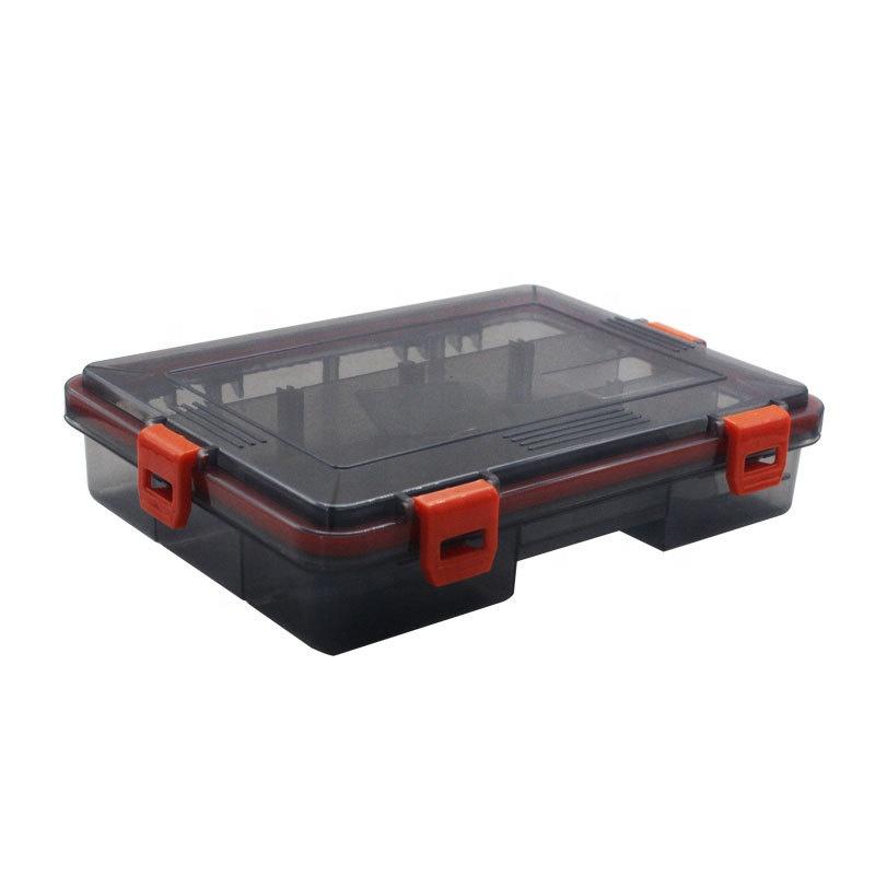 Four-lock Single-layer Fishing Accessories Box Four-color Adjustable Insert Lure Box High Quality Rectangle