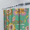 Bright Floral Print Shower Curtain Waterproof Home Decor 3D Polyester Bathroom Decor Modern Flower Design Bath Mat Liner Decorat