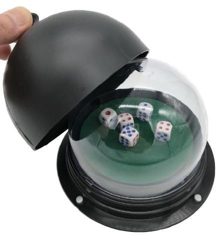 

OrangeHawk Electric Dice Cup, Set of 2-5 Dice, Large, 4-Way Push Button (Set of 3 Dice)