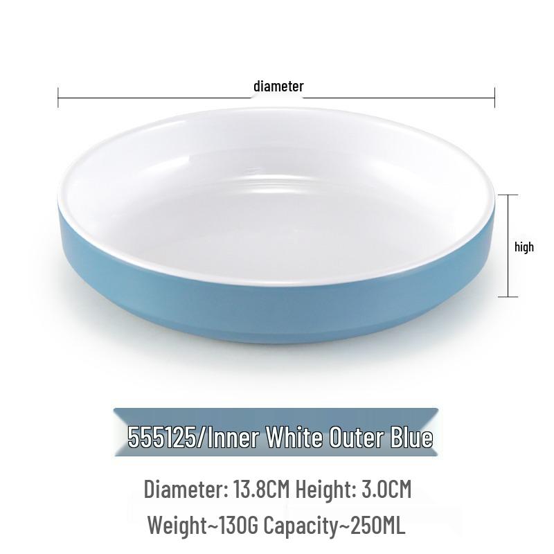 Small Melamine Bowl - Imitation Porcelain, Round Plastic Plate for Dipping Sauce or Snacks, Ideal for Commercial Use