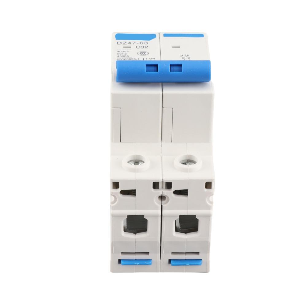 82*75*36mm 2 Pole Circuit Breaker DZ47‑63 2P 32A Current Circuit Breaker  Home Decoration