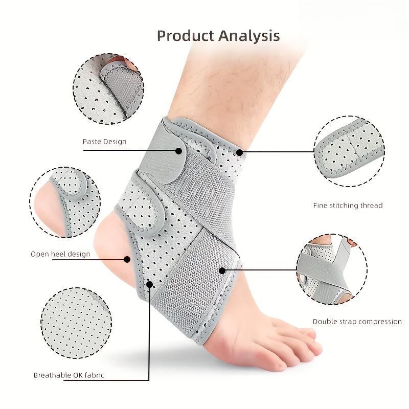 1PC Lightweight and Highly Elastic Ankle Sprain Recovery and Foot Support Gear Breathable Adjustable Velcro