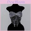 Sexy Mujer Geometric Sequin Mesh Crop Top For Nightclub And Music Festival