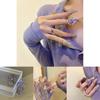 Irregular Purple Water Drop Rhinestone Zirconia Chain Ring For Women Stylish Fashion Accessory