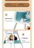 Adjustable Portable High Chair for Infants - Foldable Children's Dining Seat with Double Layer Tray