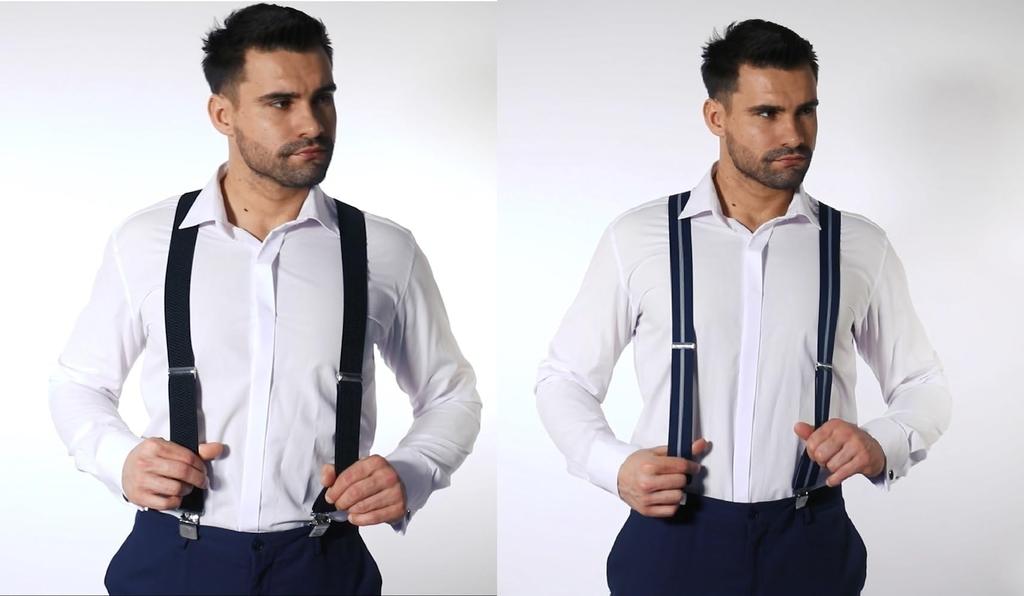 Decalen Extra Strong Heavy Duty Big and Tall X One Size Men's Suspenders, Clips, Braces, Style, Black,