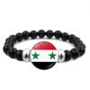 287 Länder Nationalflagge Druckknopf Elastisches Band Perlen Länderflagge Unabhängigkeitstag Perlen Schmuck Perlenarmband