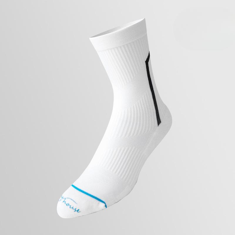 

Men Spring and Autumn Breathable Fast Dry Professional Towel Bottom Sports Cycling Hose 1 pair білий