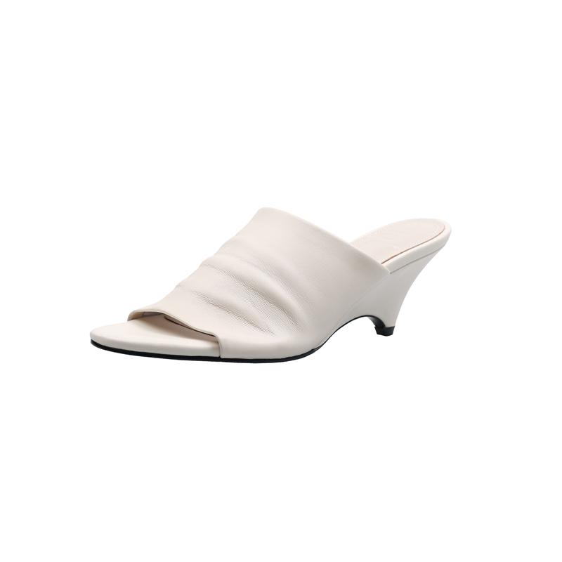 Fashion 2025 Summer Women Shoes Peep Toe Women Sandals Genuine Leather Women Slippers Elegant Gladiator Mules High Heels Party Shoes