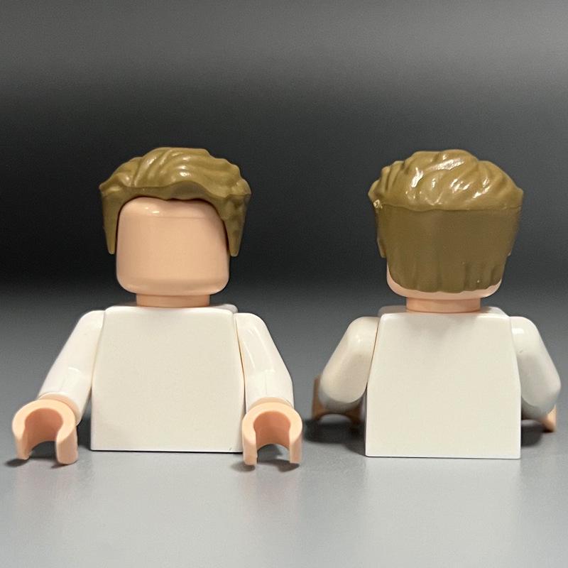 Compatible Lego Boy's Small Particle Hair Building Blocks MOC Parts DIY Assembly Toy Accessories