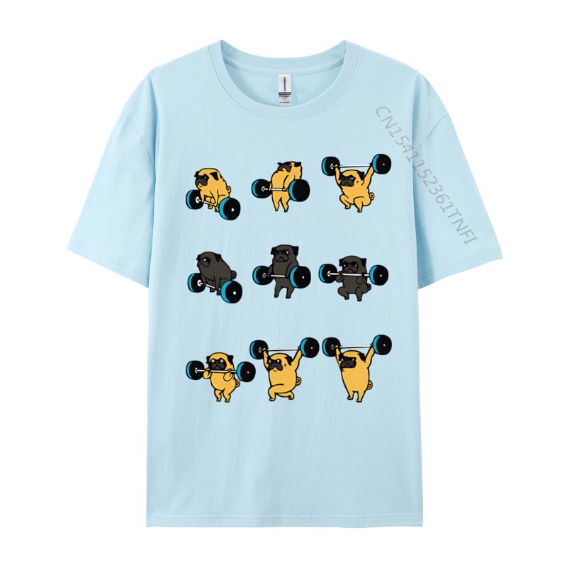2024 New T Shirt Lifting Pugs Vintage Tshirt Unisex Cotton Tshirts Anime Printed Tee Shirts Oversized T Shirt Unisex