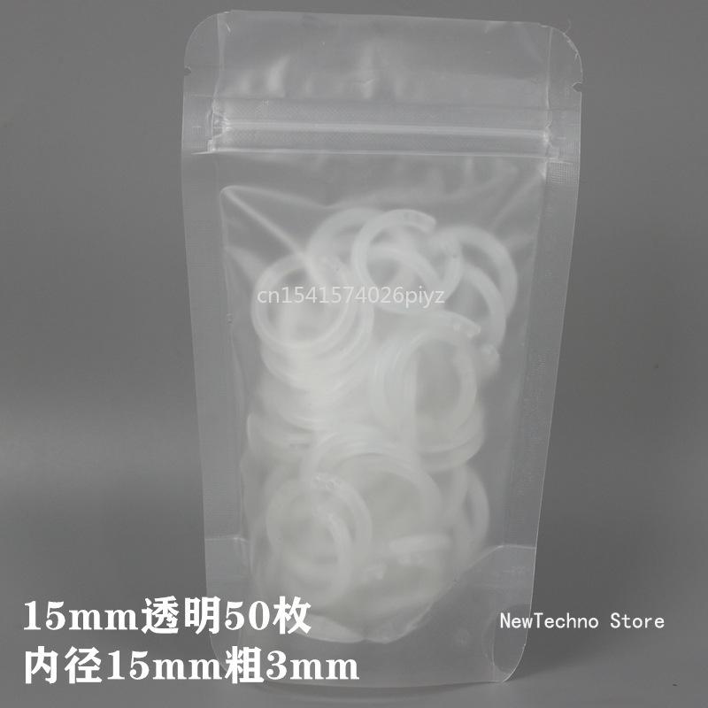 

50Pcs Mixed colors 15-40mm Plastic Ring Binder DIY Albums Circle Loose-leaf Book Hoops Opening Office Binding Supplies