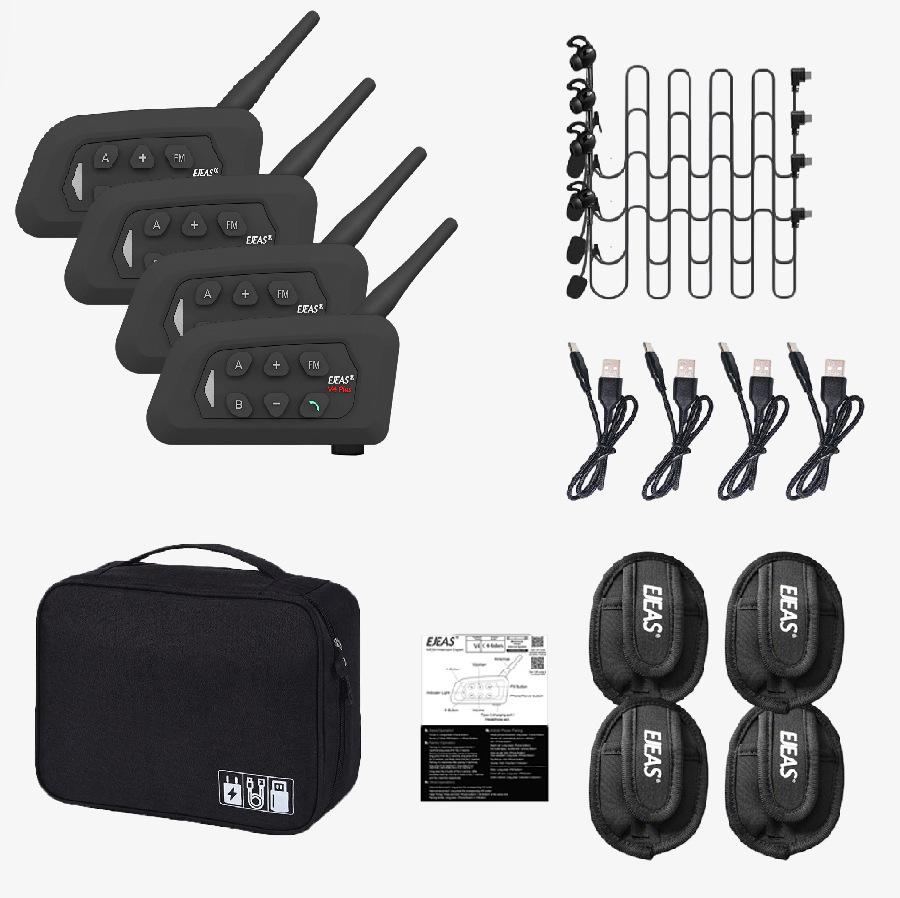 V4C Neutral Waterproof Football Referee Bluetooth Headset & Noise Reduction Walkie-Talkie with Sports Armband - 3-Piece Set