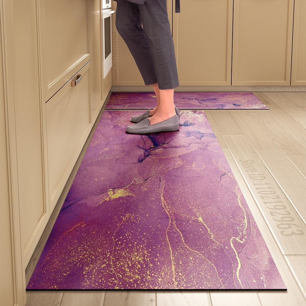 Non-slip Crystal Velvet Kitchen Mat Super Absorbent Long Carpets for Bedroom Bathroom Entrance Door Floor Mats