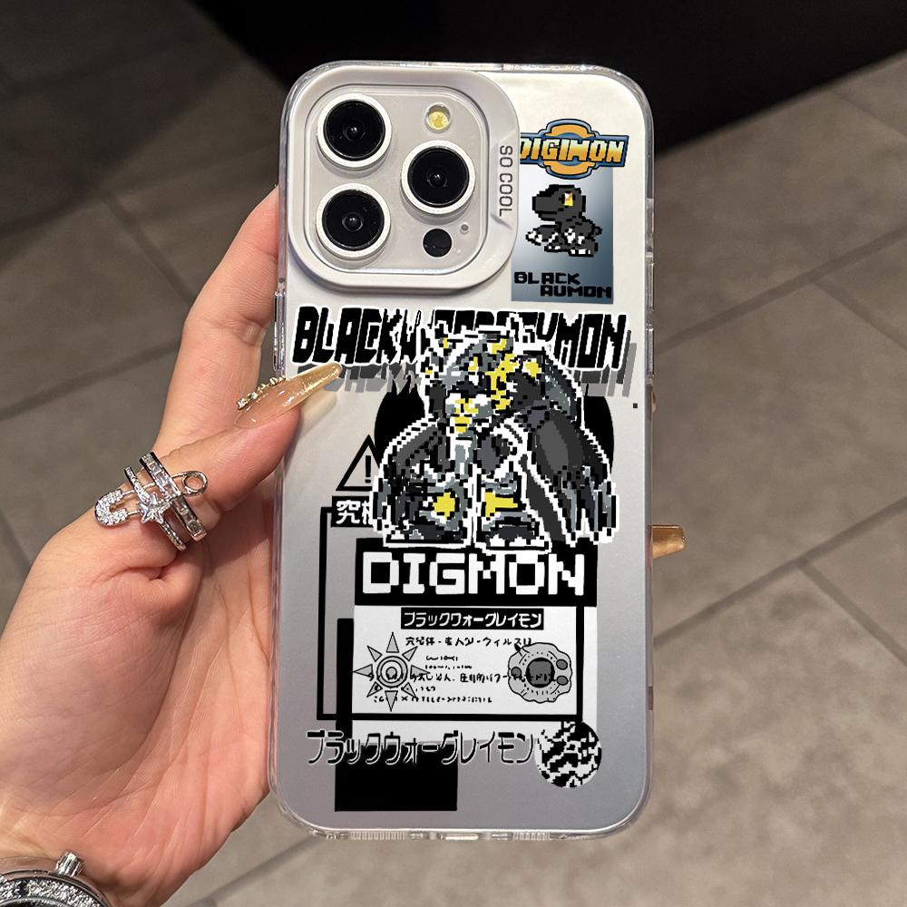 Digimons Adventures Agumons Phone Case for Samsung Galaxy A56 A55 A54 A53 A52 A26 A17 A16 A12 A07 A06 4G 5G Silver Hard Cover Galaxy A36 5G