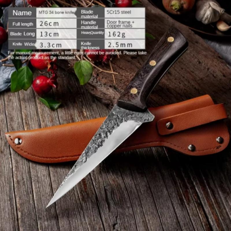 Forged Boning Knife Set Handmade Forged Chef Knife Professional Kitchen Knives Meat Slaughtering Butcher Knife Cooking Tools
