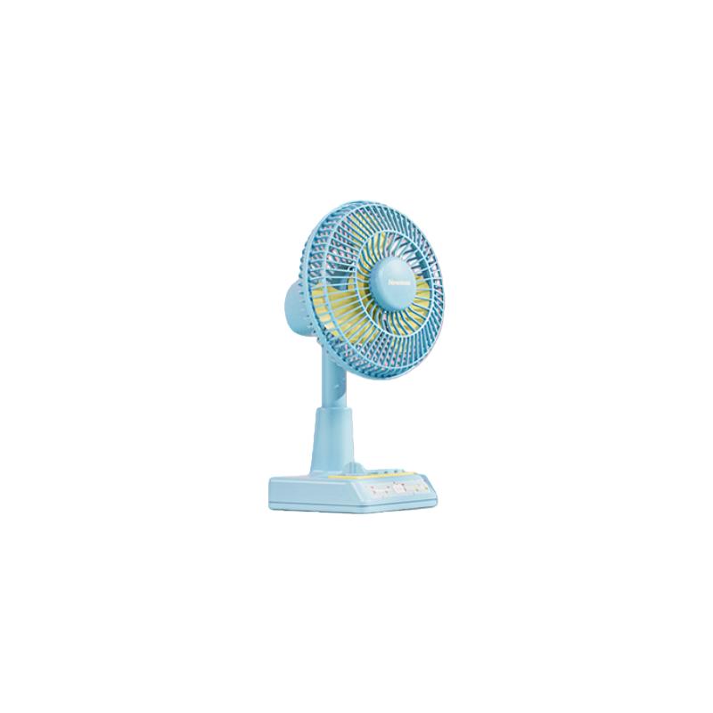 

Newmine Desktop Fan, Quiet Electric Fan, USB Rechargeable, Long Battery Life, Oscillating Blade, Blue