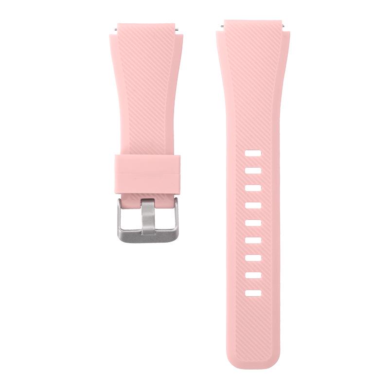Samsung S3 Twill Silicone Watch Band 20/22mm Quick Release, Monochrome Silicone Strap, Compatible with Huawei