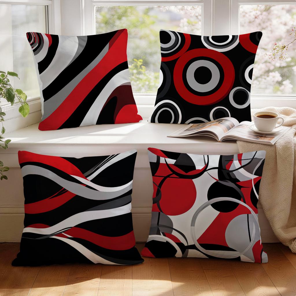 1/4pcs Abstract Geometry Cushions Pillowcase Polyester Cushion Cover Throw Pillow Pillowcover Home Car Sofa Decor